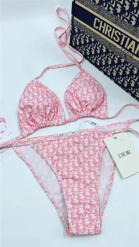 dior bikini monogram pink|dior swimwear for women.